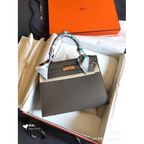 Hermes Original Epsom Leather KEL2578 dark grey
