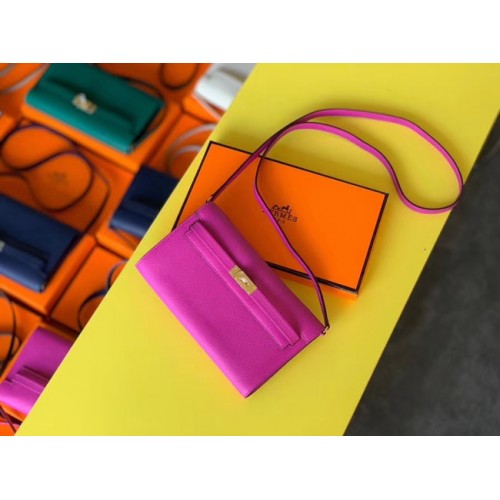 Hermes Original kelly espom leather to go woc Bag H4087 Purplish red