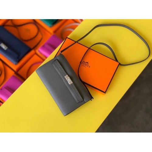 Hermes Original kelly espom leather to go woc Bag H4087 grey