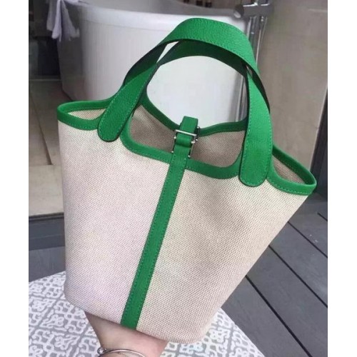 Hermes Picotin Lock 18cm Bag Canvas HPL8618T Green