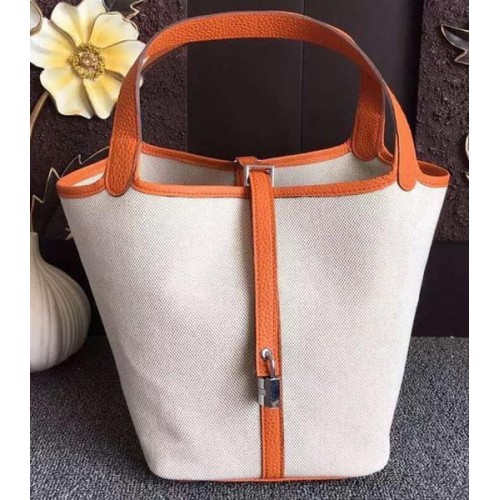 Hermes Picotin Lock 18cm Bag Canvas HPL8618T Orange