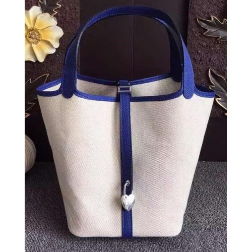 Hermes Picotin Lock 18cm Bag Canvas HPL8618T RoyalBlue