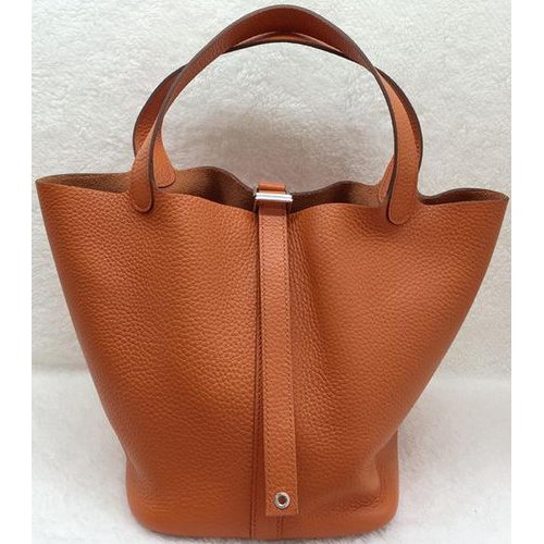 Hermes Picotin Lock 22cm Bags Litchi Leather HPL1048 Orange
