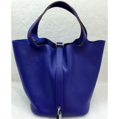Hermes Picotin Lock 22cm Bags Litchi Leather HPL1048 Royal