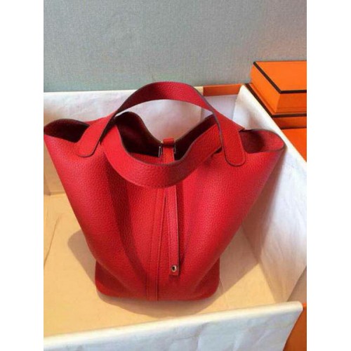 Hermes Picotin Lock 22cm Bags Litchi Leather HPT22 Red