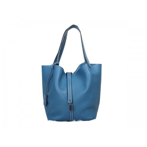 Hermes Picotin Lock MM Bag in Original Leather Blue
