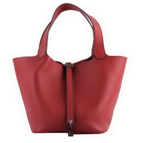 Hermes Picotin Lock MM Bags Clemence Leather H8616 Red