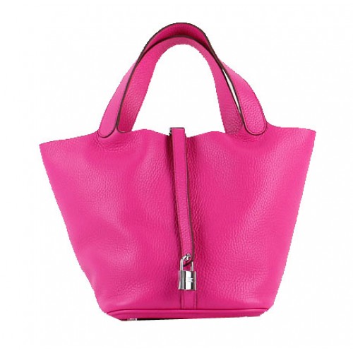 Hermes Picotin Lock PM Bag in Clemence Leather H8615 Rose