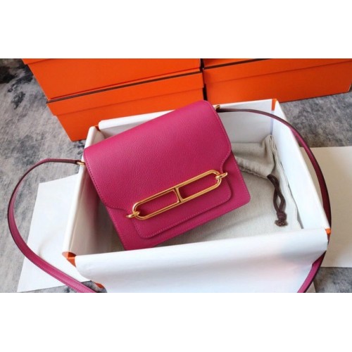 Hermes Roulis 19cm Evercolor 9D H9003 Plum&Gold