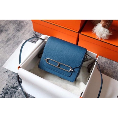 Hermes Roulis 19cm Evercolor 9D H9003 blue&Silver