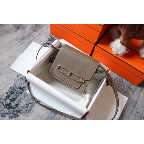 Hermes Roulis 19cm Evercolor 9D H9003 dark gray&Silver