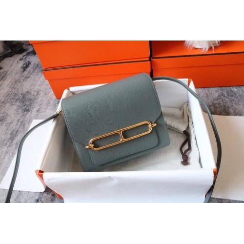 Hermes Roulis 19cm Evercolor 9D H9003 gray&Gold