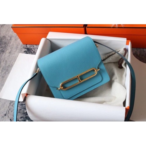 Hermes Roulis 19cm Evercolor 9D H9003 sky blue&Gold