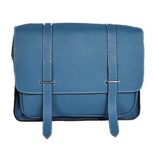 Hermes Steve 32CM Mens Bag Clemence Blue
