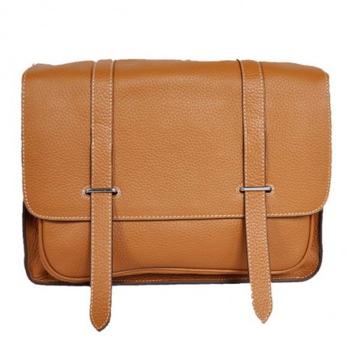 Hermes Steve 32CM Mens Bag Clemence Camel