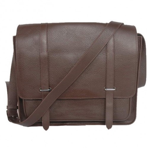 Hermes Steve 35CM Messenger Bag Clemence Leather Brown