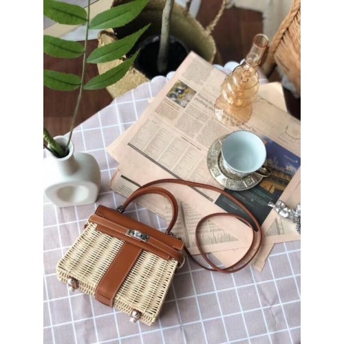 Hermes kelly picnic bag 9810 brown