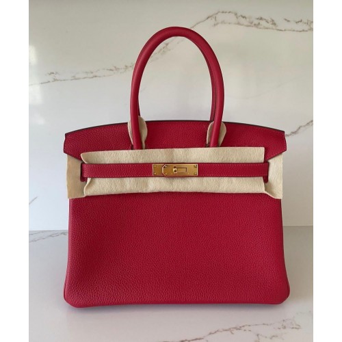 Hermes original Togo Leather HB25O Red