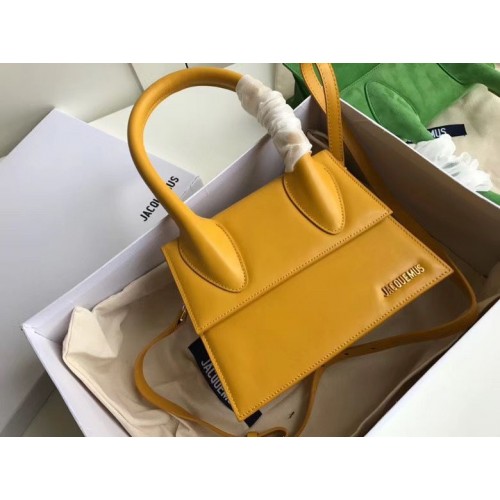 Jacquemus Original Leather Top Handle Bag J76235 Yellow