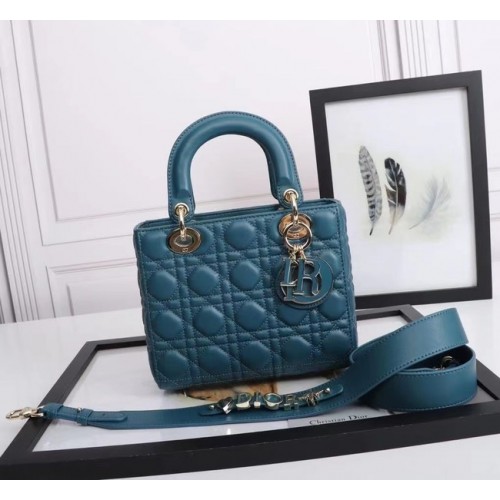 LADY DIOR MY ABCDIOR BAG Cannage Lambskin M0538O blue