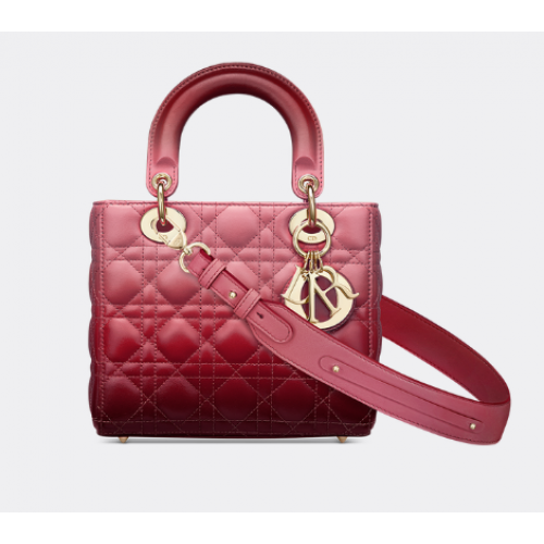 LADY DIOR MY ABCDIOR BAG Strawberry Pink Gradient Cannage Lambskin M0538OS