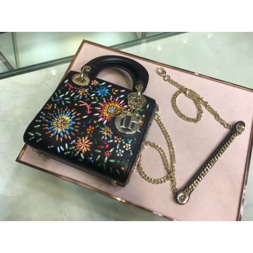 LADY DIOR embroidered cattle leather M05055