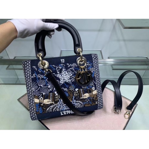 LADY DIOR embroidered cattle leather M0565-1