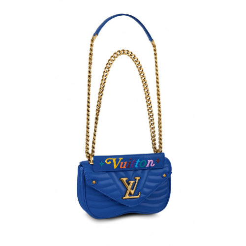 LOUIS VUITTON NEW WAVE CHAIN BAG PM M53924 Bleu Neon
