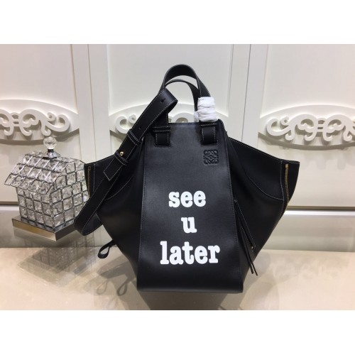 Loewe Hammock Bag Calfskin Leather 1100 Black