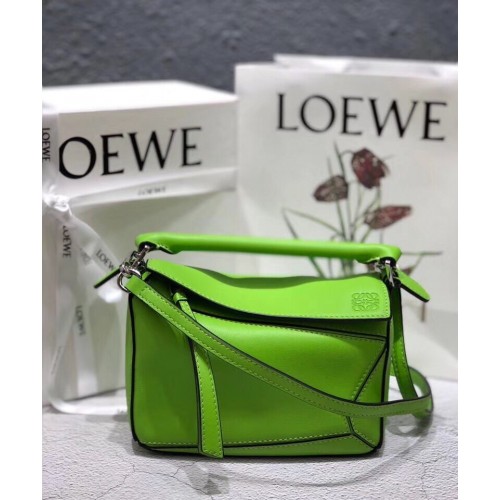 Loewe Mini Puzzle Bag Original Leather B9125 Green