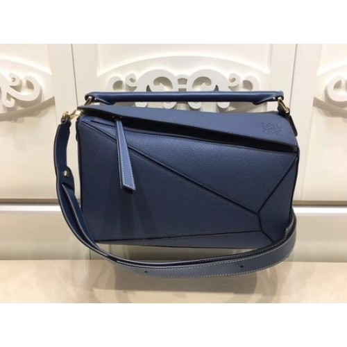Loewe Puzzle Calfskin Leather Tote Bag 9122 Blue