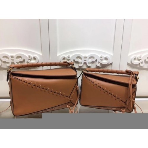 Loewe Puzzle Calfskin Leather Tote Bag 9124 Brown