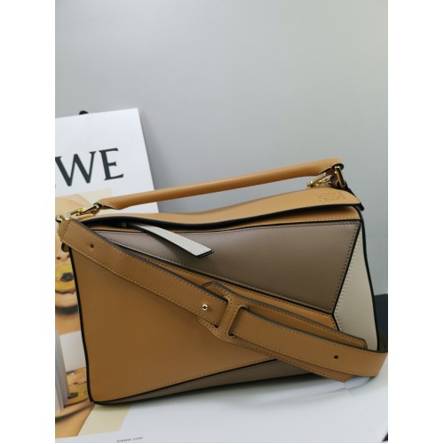 Loewe Puzzle Bag Original Leather 61842 brown&gray
