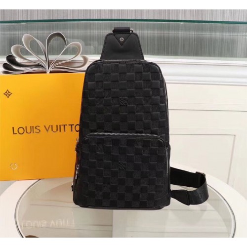 Louis Vuitton AVENUE SLING Original Leather Bag N41719 Black