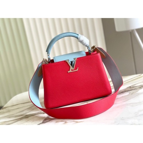 Louis Vuitton CAPUCINES BB M48865 red&sky blue