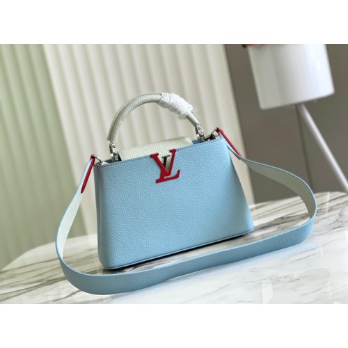 Louis Vuitton CAPUCINES BB M48865 sky blue&white