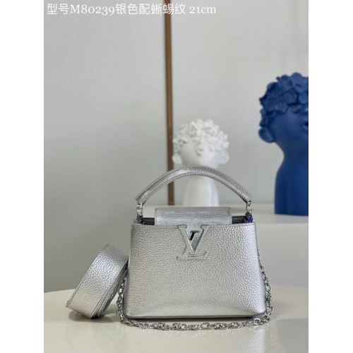 Louis Vuitton CAPUCINES MINI M80239 silver