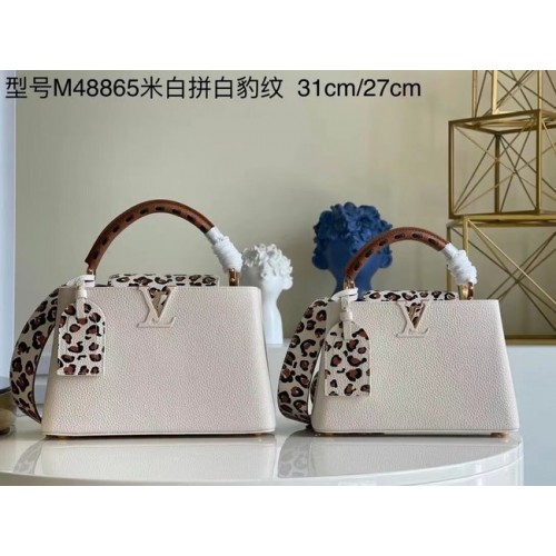 Louis Vuitton CAPUCINES PM M48865 white
