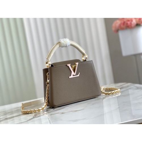Louis Vuitton CAPUCINES PM M57228 Smokey Brown Green