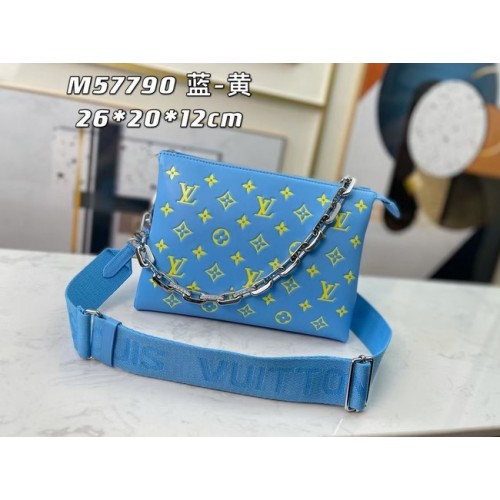 Louis Vuitton COUSSIN PM M58628 light blue&yellow