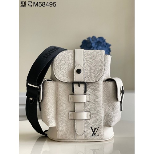Louis Vuitton Christopher XS Backpack Taurillon Leather M58495 White