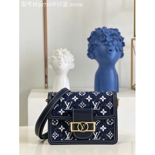 Louis Vuitton DAUPHINE PM M59480 Navy Blue