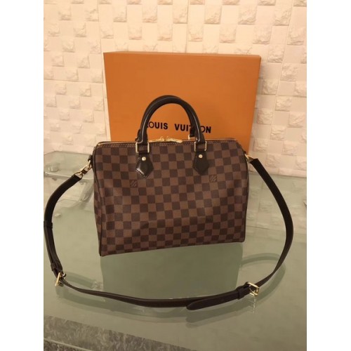 Louis Vuitton Damier Ebene Speedy 30 With Shoulder Strap N41183