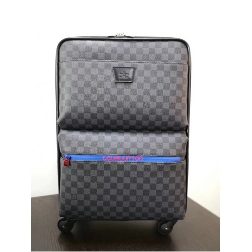 Louis Vuitton Damier Graphite canvas Universal wheel Pegase 55 N41385 black
