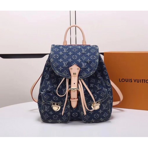 Louis Vuitton Denim Backpack M44460 blue