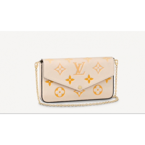 Louis Vuitton FELICIE POCHETTE M80498 Cream Saffron