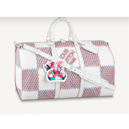 Louis Vuitton KEEPALL 50B M20563 White