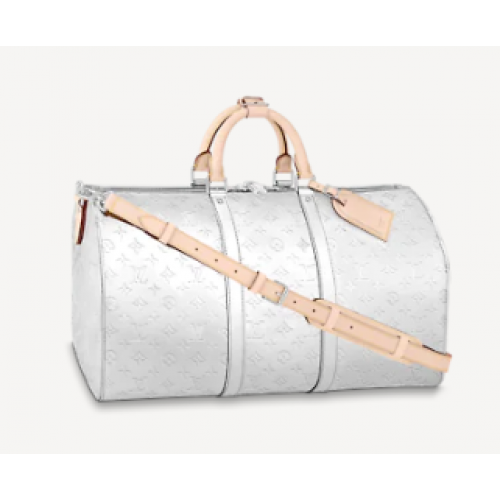 Louis Vuitton KEEPALL BANDOULIERE 50 M45886 Silver