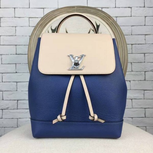 Louis Vuitton LOCKME BACKPACK 41817 Blue&Offwhite