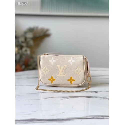 Louis Vuitton MINI POCHETTE ACCESSOIRES M80501 Cream Saffron